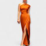 Rochie de damă de seară cu decolteu cu guler lungă