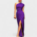Rochie de damă de seară cu decolteu cu guler lungă