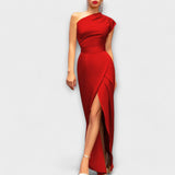 Rochie de damă de seară cu decolteu cu guler lungă