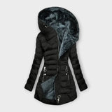 Geacă de damă de iarnă mini cu buzunare cu fermoar elegantă impermeabilă rezistent la vânt