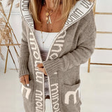 Cardigan de damă gri lung mini confortabil călduros elegant moale
