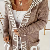 Cardigan de damă gri lung mini confortabil călduros elegant moale