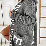Cardigan de damă gri lung mini confortabil călduros elegant moale