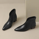 Botine de damă negru mini cu toc cu șireturi elegante impermeabile