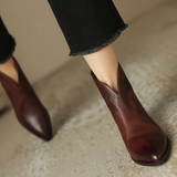 Botine de damă negru mini cu toc cu șireturi elegante impermeabile