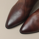 Botine de damă negru mini cu toc cu șireturi elegante impermeabile