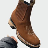 Botine de damă maro din piele ecologică cu talpă cu șireturi casual chic elastic modern