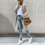 Cardigan de damă lung relaxat casual chic clasic confortabil elegant moale