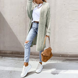 Cardigan de damă lung relaxat casual chic clasic confortabil elegant moale