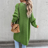 Cardigan de damă lung relaxat casual chic clasic confortabil elegant moale