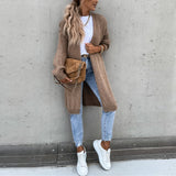 Cardigan de damă lung relaxat casual chic clasic confortabil elegant moale