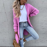 Cardigan de damă lung relaxat casual chic clasic confortabil elegant moale