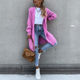 Cardigan de damă lung relaxat casual chic clasic confortabil elegant moale