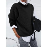 Pulover de damă gri de iarnă lung casual călduros elegant moale modern
