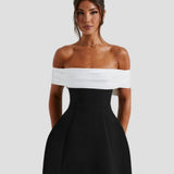Rochie de damă mini cu fundiță lejeră