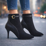 Botine de damă cu toc casual chic moale modern elegante