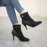 Botine de damă cu toc casual chic moale modern elegante