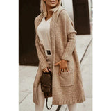 Cardigan de damă verde lung oversize relaxat confortabil călduros elegant moale