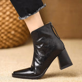 Botine de damă mini cu toc moale elegante lungi