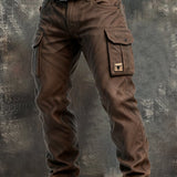 Pantaloni de damă cu buzunare cu fermoar uni confortabil călduros elegant moale