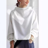 Pulover de damă negru mini cu guler înalt chic confortabil călduros elegant modern