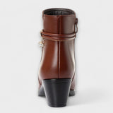 Botine de damă de iarnă maxi cu căptușeală cu fermoar cu toc moale elegante