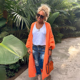 Cardigan de damă lung midi oversize relaxat moale