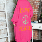 Cardigan de damă lung midi oversize relaxat moale