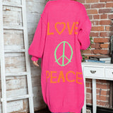Cardigan de damă lung midi oversize relaxat moale