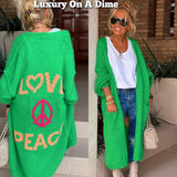 Cardigan de damă lung midi oversize relaxat moale