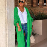 Cardigan de damă lung midi oversize relaxat moale