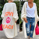 Cardigan de damă lung midi oversize relaxat moale