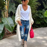 Cardigan de damă lung midi oversize relaxat moale