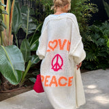 Cardigan de damă lung midi oversize relaxat moale