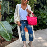 Cardigan de damă lung midi oversize relaxat moale