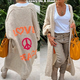 Cardigan de damă lung midi oversize relaxat moale