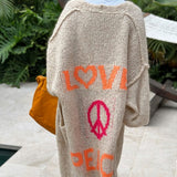 Cardigan de damă lung midi oversize relaxat moale