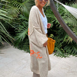 Cardigan de damă lung midi oversize relaxat moale