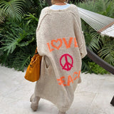 Cardigan de damă lung midi oversize relaxat moale