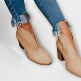 Botine de damă maro maxi modern confortabile elegante lungi