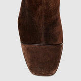Botine de damă maro din piele ecologică clasic moale elegante impermeabile