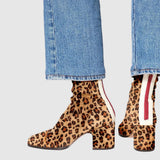 Botine de damă maro din piele ecologică clasic moale elegante impermeabile