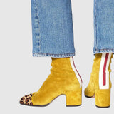 Botine de damă maro din piele ecologică clasic moale elegante impermeabile