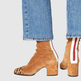 Botine de damă maro din piele ecologică clasic moale elegante impermeabile