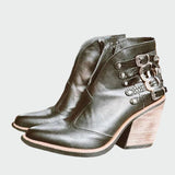 Botine de damă negru de seară cu fermoar cu toc cu model casual chic