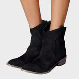 Botine de damă maro cu talpă antiderapantă cu toc vintage casual clasic moale elegante