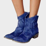 Botine de damă maro cu talpă antiderapantă cu toc vintage casual clasic moale elegante
