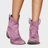 Botine de damă maro cu talpă antiderapantă cu toc vintage casual clasic moale elegante