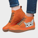 Botine de damă cu talpă antiderapantă uni moale confortabile
