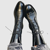 Botine de damă mini cu talpă cu șireturi moale modern elegante